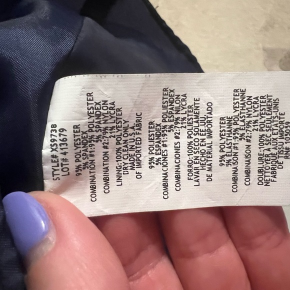 Xscape Navy and Floral Dress Size 8 - Picture 6 of 8